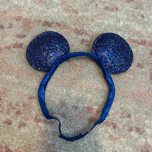 Disney Accessories - Disney ears Velcro headband. Blue glitter.